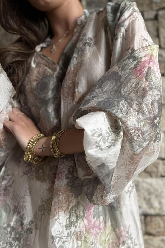 Rustic Peony Blouse Khaki